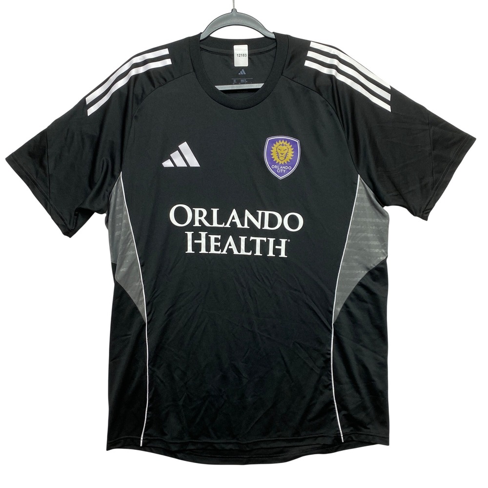Adidas Jersey Mens XL Black Orlando City SC Slim Fit Training Top